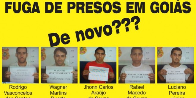 Outra Vez?!?! Cinco detentos fogem da cadeia de Alexânia no entorno do DF