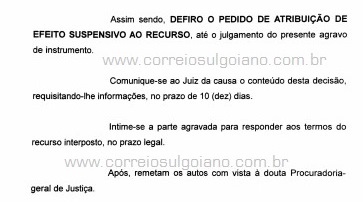 TJ/GO concede nova decisão suspendendo liminar que anulava sessão do dia 02/09