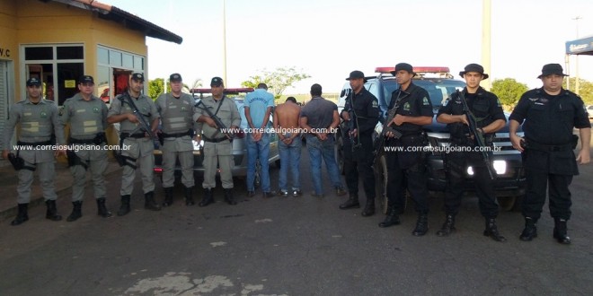 Polícia Rodoviária Estadual prende suspeitos de furto em fazenda de Morrinhos.