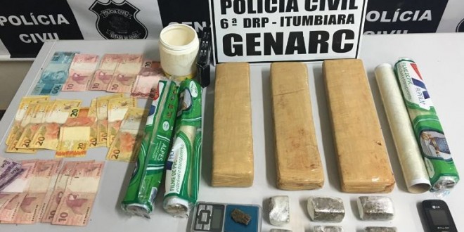 GENARC apreende drogas em Morrinhos e prende suspeito após um mês de investigações GENARC apreende drogas em Morrinhos e prende suspeito após um mês de investigações