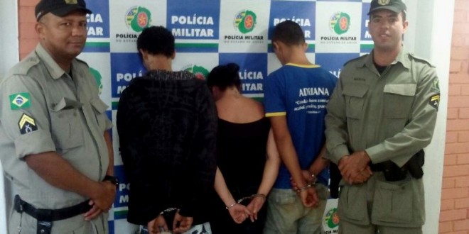 Polícia Militar prende mulher e dois homens suspeitos de tráfico em Morrinhos!!!
