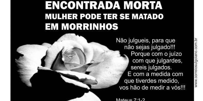 Mulher é encontrada morta em casa, pelo marido! Suspeita é de que ela tenha cometido suicídio