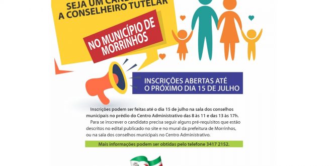Eleição ao Conselho Tutelar: Inscrições abertas para os interessados até 15 de julho, em Morrinhos!