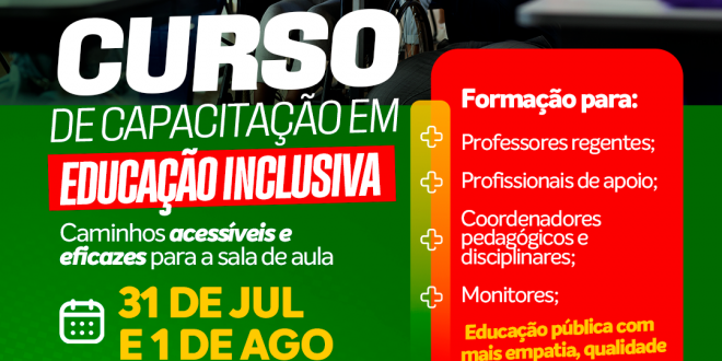 EDUCAÇÃO: Prefeitura de Morrinhos realiza Curso de Capacitação em Educação Inclusiva para profissionais da rede municipal