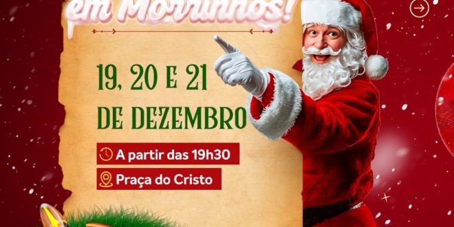 Morrinhos terá neve, espetáculo teatral e cantata de Natal durante três dias na Praça do Cristo Redentor