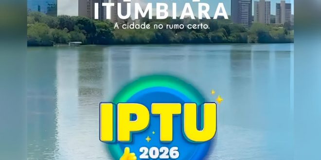 IPTU com desconto de 10% – Em Itumbiara quem faz o pagamento à vista ganha desconto de 10% no valor
