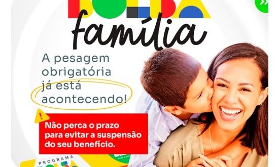 Prazo para pesagem do Bolsa Família segue até 30 de junho em Morrinhos