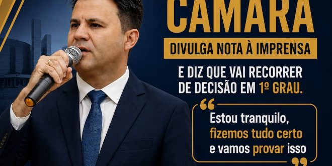 Ex-presidente da Câmara divulga Nota à Imprensa e diz que vai recorrer de decisão em 1° Grau: “Estou tranquilo, fizemos tudo certo e vamos provar isso” – disse Wellington Dias